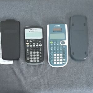 Texas Instruments BA II Plus and TI-30XS Calculators - Black and Green